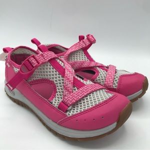 NEW NWOB Chaco Junior Kids Odyssey Girls Water Shoes Pink Mesh Trail Sport